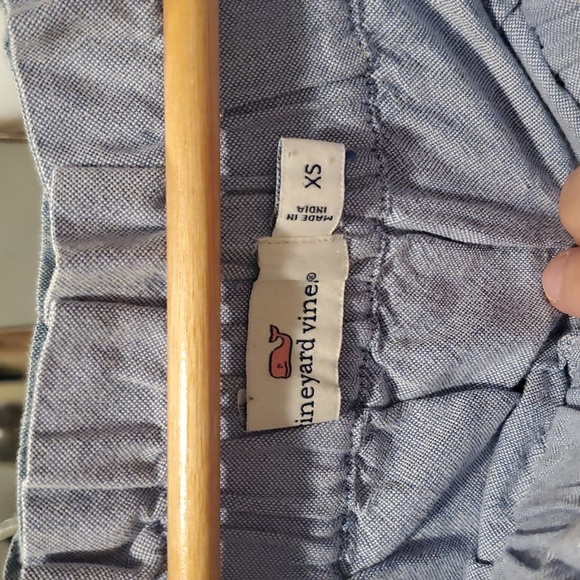 Vineyard Vines Off The Shoulder Embroidered Oxford Dress Size XS - Picture 3 of 3